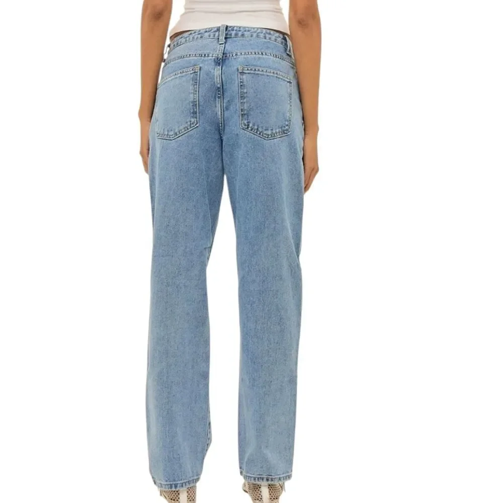 Pretty Little Thing High Waist Straight Leg Jeans